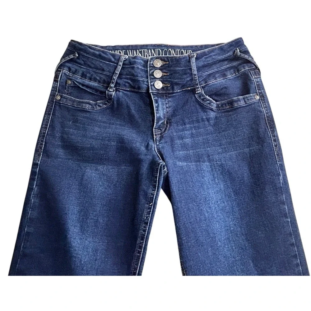 Rewash Classic Rise Contour Jeans Sz 11 Stretch Dark Wash Wide Waistband Skinny - Picture 5 of 8
